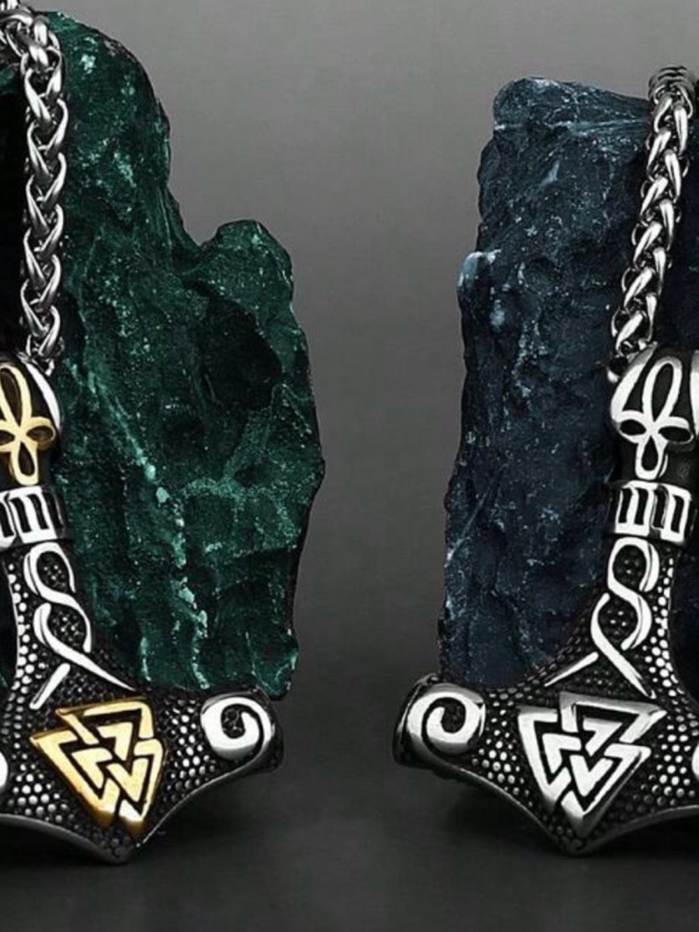 Men's Viking Thor Hammer Pendant Necklace - Nordic Jewelry